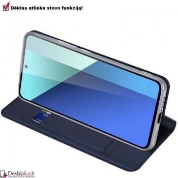 Dux Ducis Skin Pro dirbtinės odos dėklas - mėlynas (Xiaomi Redmi Note 13 4G) Dux Ducis Skin Pro dirbtinės odos dėklas - mėlynas (Xiaomi Redmi Note 13 4G)